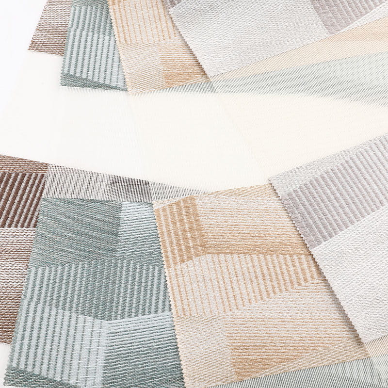 YX010 kontor Blackout Jacquard Broderi Zebra Blind Tyg